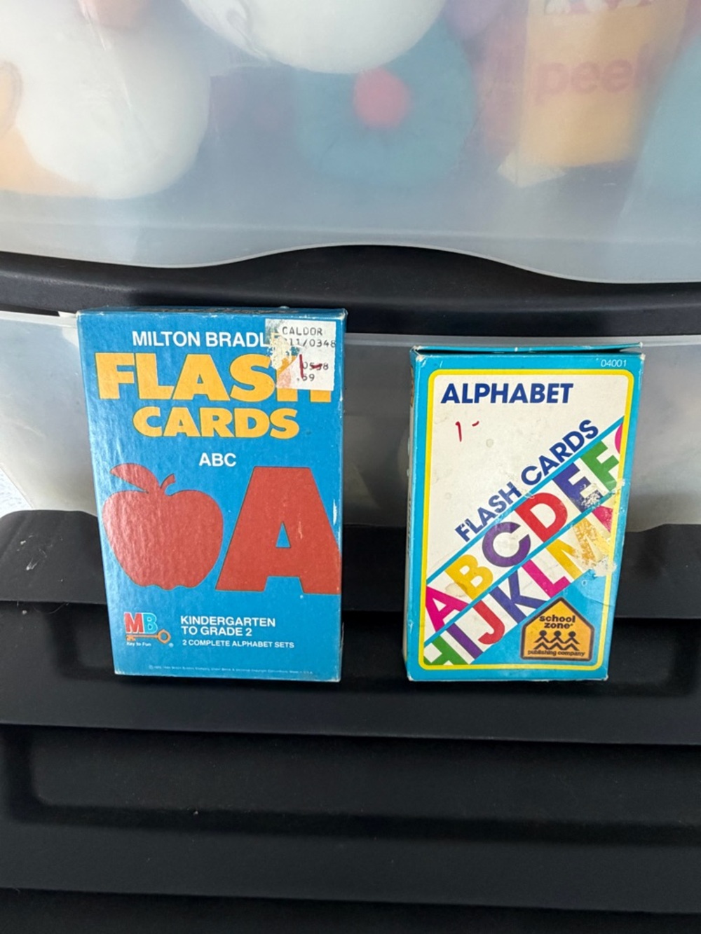 Vintage 1960-1970s Milton Bradley Flash Cards ABC + Alphabet Flash Cards Set